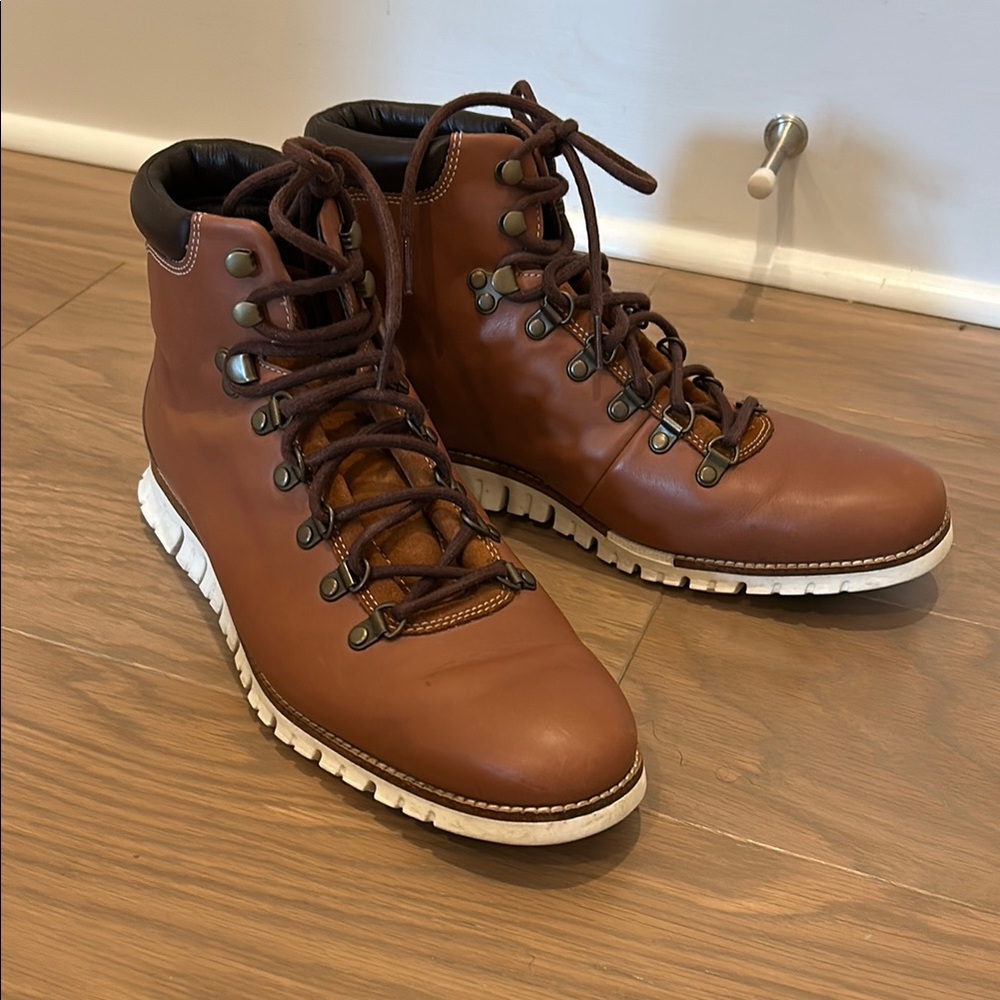 Cole Haan Brown Leather Zerogrand Boots